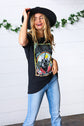 Black Cotton Nashville Graphic Knit Tee
