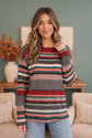 Keeping Busy Ribbed Long Sleeve Top