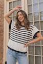 Stripe It Right Knit Sweater Top