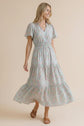 Summer in London Floral Midi Dress